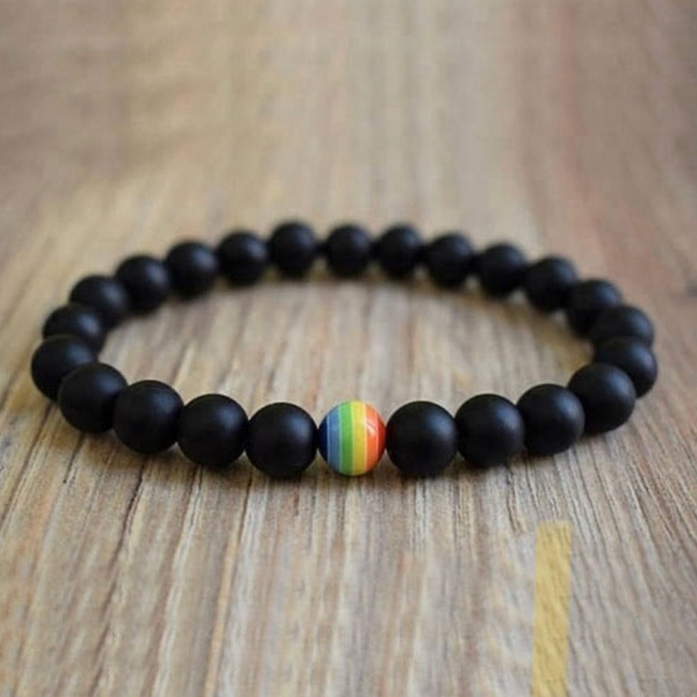 Rainbow Pride Month Bracelet, One-Size-Fits-All